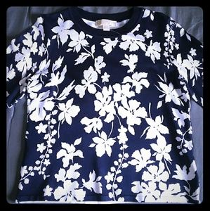 Michael Kors Floral Stretch Viscose Sweater